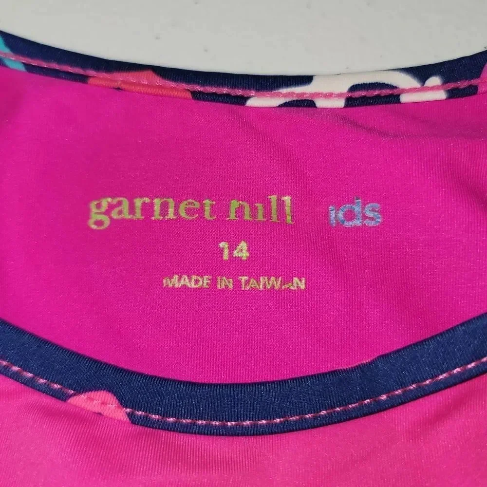 Garnet‎ Hill Kids Girls Long Sleeve Anchor Swim Top 14